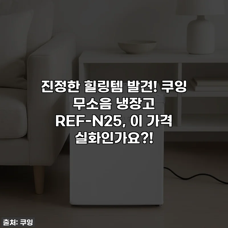 진정한 힐링템 발견! 쿠잉 무소음 냉장고 REF-N25, 이 가격 실화인가요?!