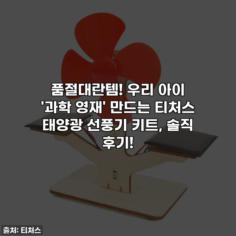 품절대란템! 우리 아이 '과학 영재' 만드는 티처스 태양광 선풍기 키트, 솔직 후기!