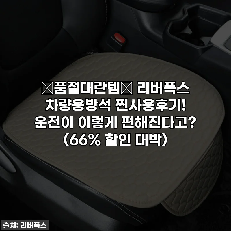 ✨품절대란템✨ 리버폭스 차량용방석 찐사용후기! 운전이 이렇게 편해진다고? (66% 할인 대박)