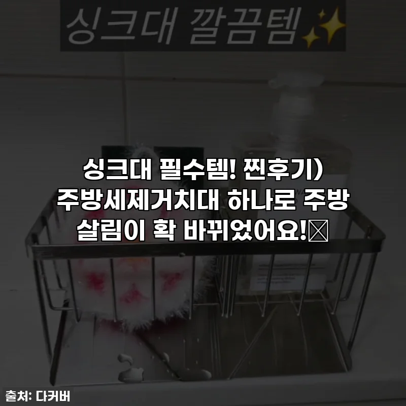 싱크대 필수템! 찐후기) 주방세제거치대 하나로 주방 살림이 확 바뀌었어요!✨