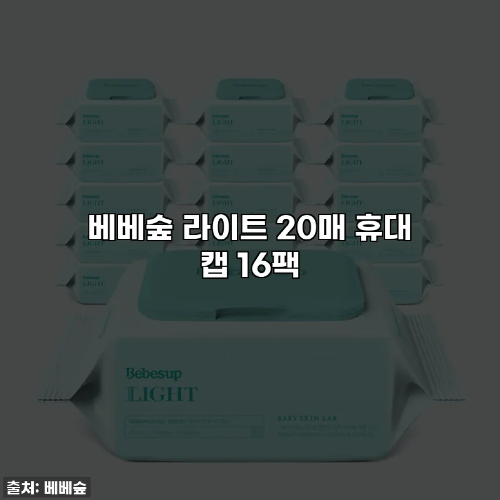 베베숲 라이트 20매 휴대 캡 16팩