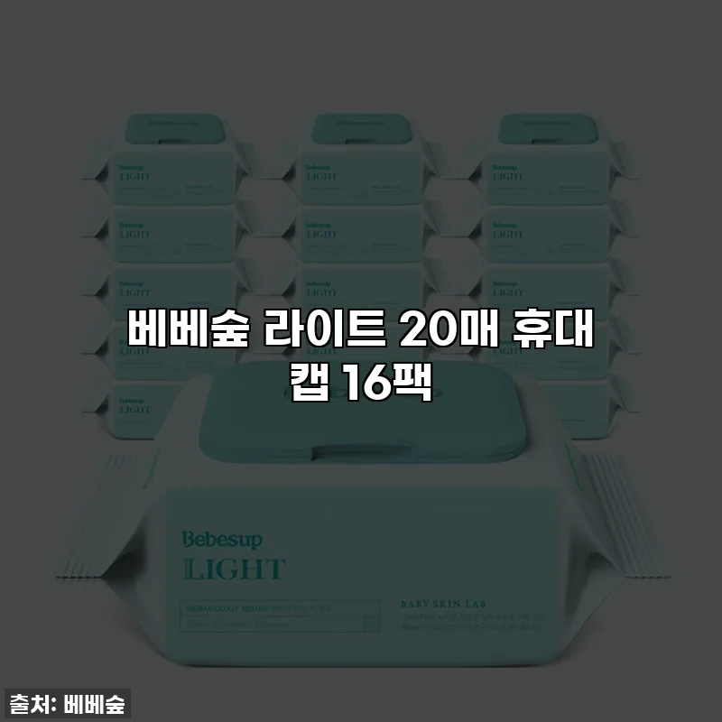 베베숲 라이트 20매 휴대 캡 16팩