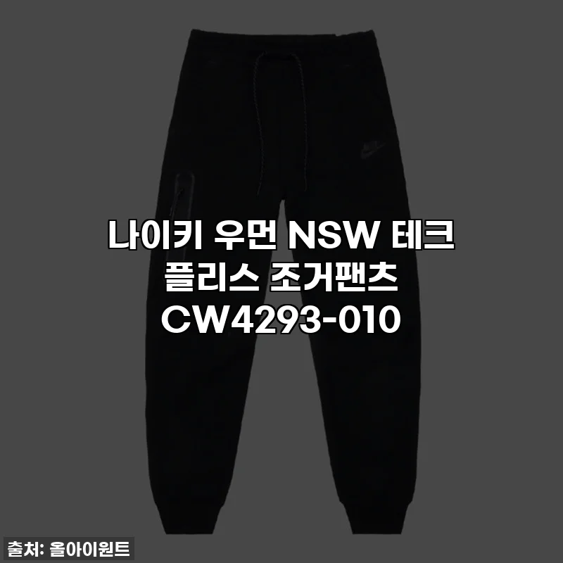 나이키 우먼 NSW 테크 플리스 조거팬츠 CW4293-010
