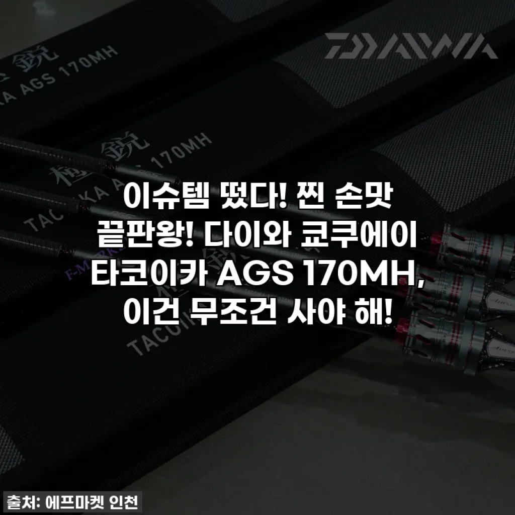 이슈템 떴다! 찐 손맛 끝판왕! 다이와 쿄쿠에이 타코이카 AGS 170MH, 이건 무조건 사야 해!