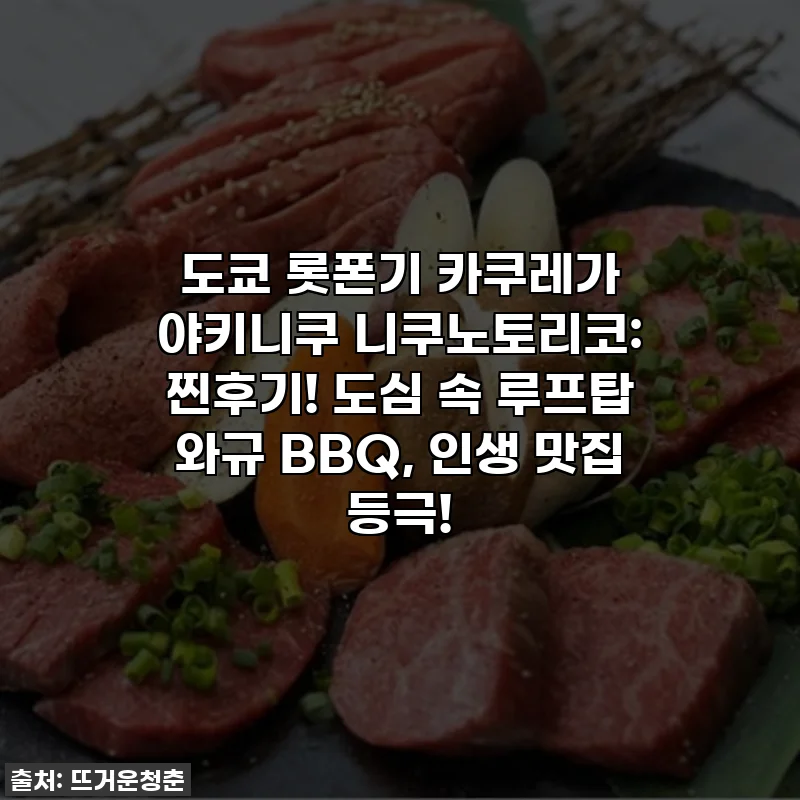 도쿄 롯폰기 카쿠레가 야키니쿠 니쿠노토리코: 찐후기! 도심 속 루프탑 와규 BBQ, 인생 맛집 등극!