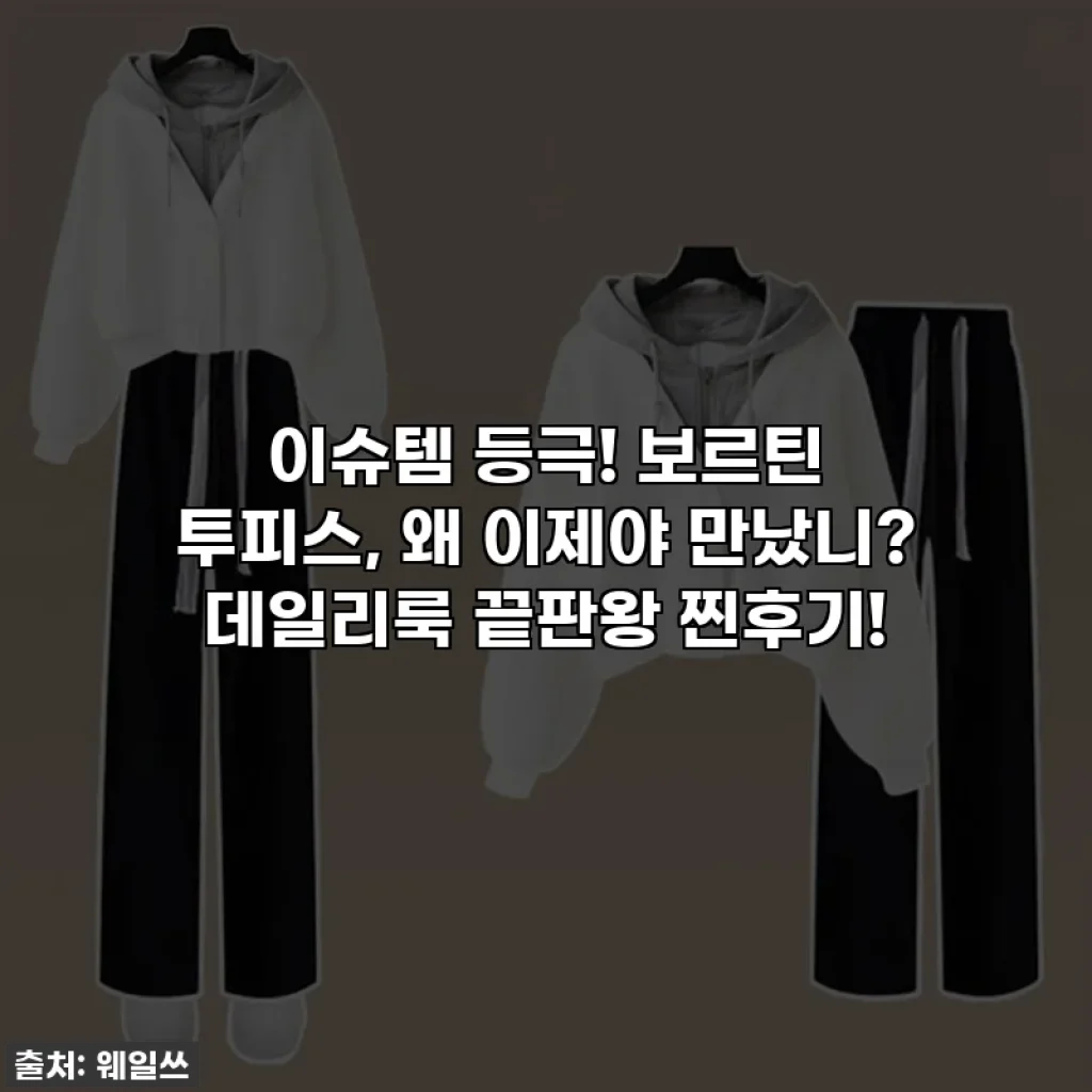 이슈템 등극! 보르틴 투피스, 왜 이제야 만났니? 데일리룩 끝판왕 찐후기!