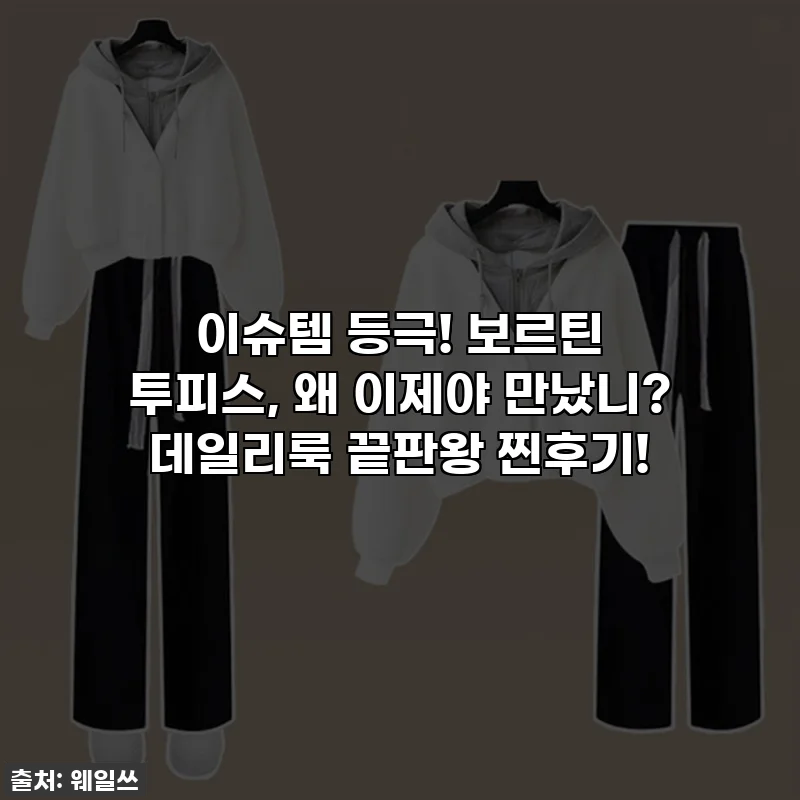 이슈템 등극! 보르틴 투피스, 왜 이제야 만났니? 데일리룩 끝판왕 찐후기!