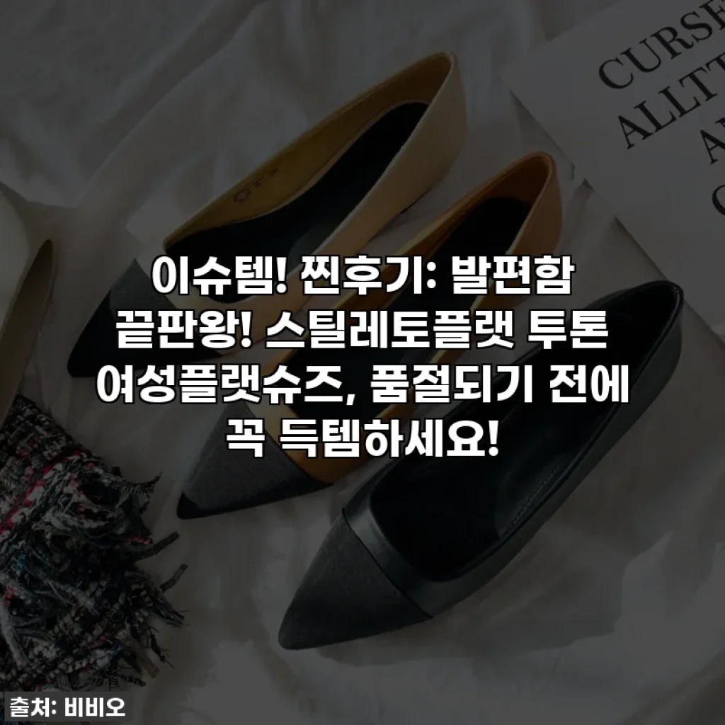 이슈템! 찐후기: 발편함 끝판왕! 스틸레토플랫 투톤 여성플랫슈즈, 품절되기 전에 꼭 득템하세요!