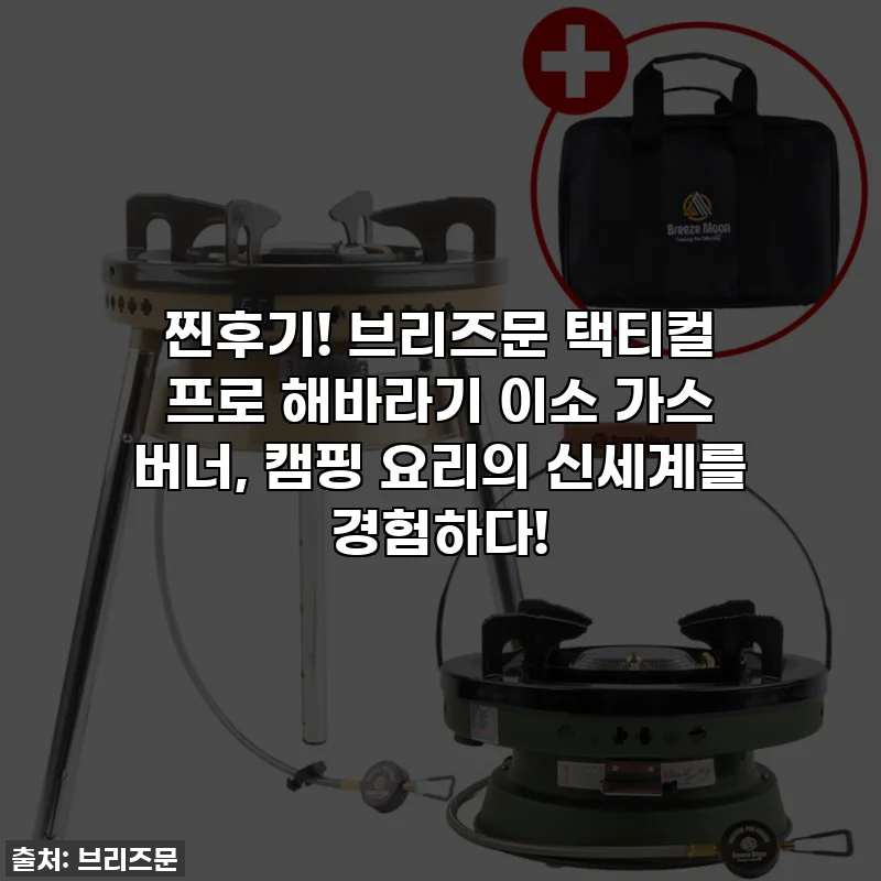 찐후기! 브리즈문 택티컬 프로 해바라기 이소 가스 버너, 캠핑 요리의 신세계를 경험하다!