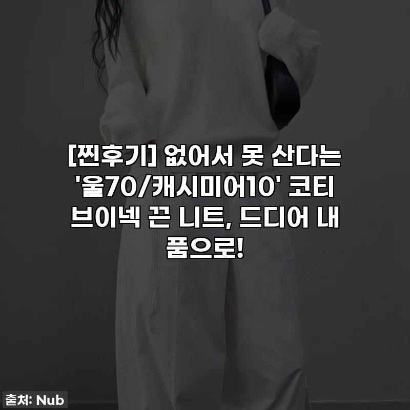 [찐후기] 없어서 못 산다는 '울70/캐시미어10' 코티 브이넥 끈 니트, 드디어 내 품으로!