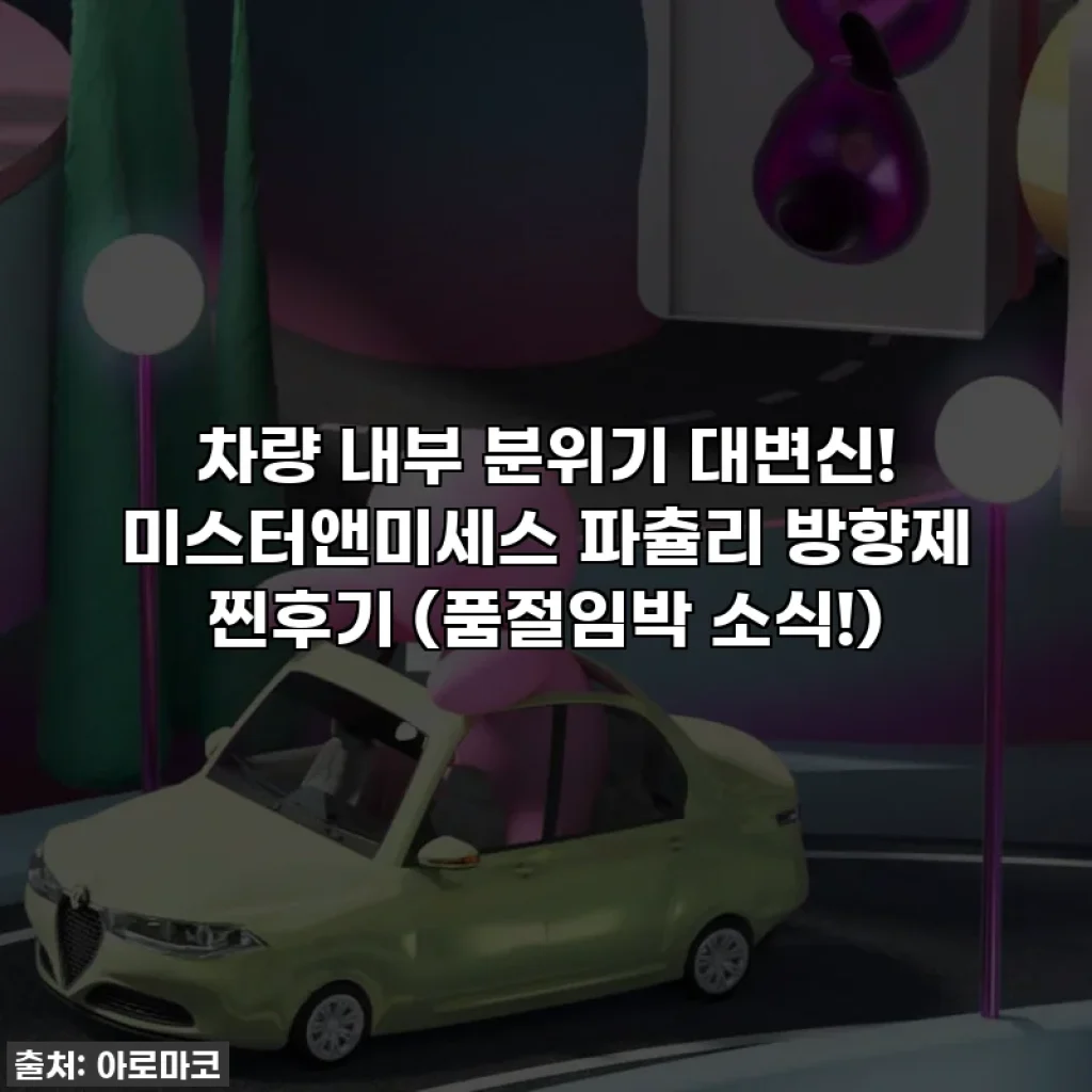 차량 내부 분위기 대변신! 미스터앤미세스 파츌리 방향제 찐후기 (품절임박 소식!)