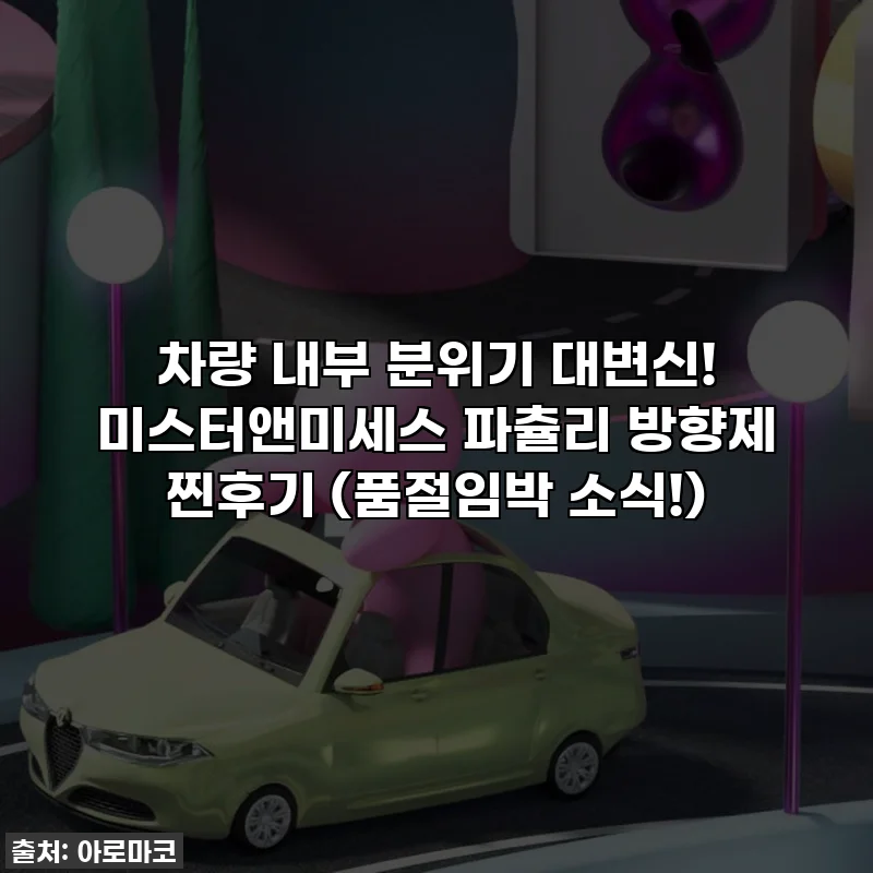 차량 내부 분위기 대변신! 미스터앤미세스 파츌리 방향제 찐후기 (품절임박 소식!)