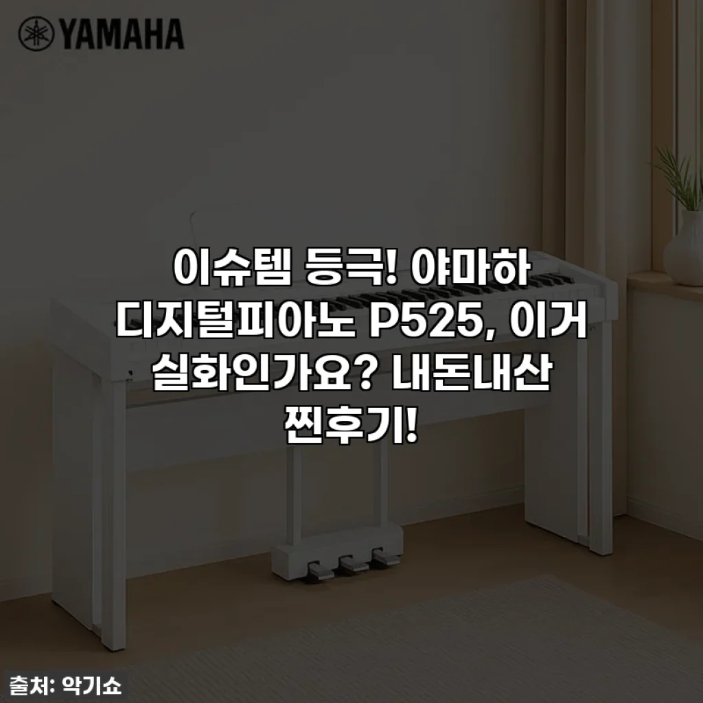 이슈템 등극! 야마하 디지털피아노 P525, 이거 실화인가요? 내돈내산 찐후기!