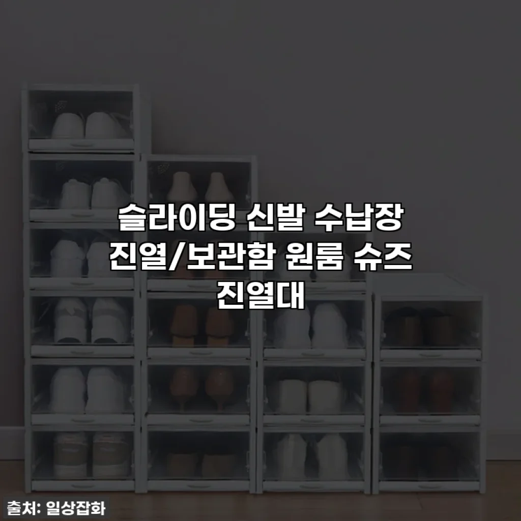 슬라이딩 신발 수납장 진열/보관함 원룸 슈즈 진열대
