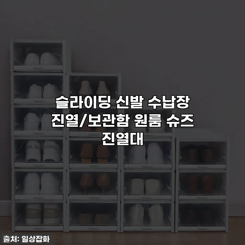 슬라이딩 신발 수납장 진열/보관함 원룸 슈즈 진열대