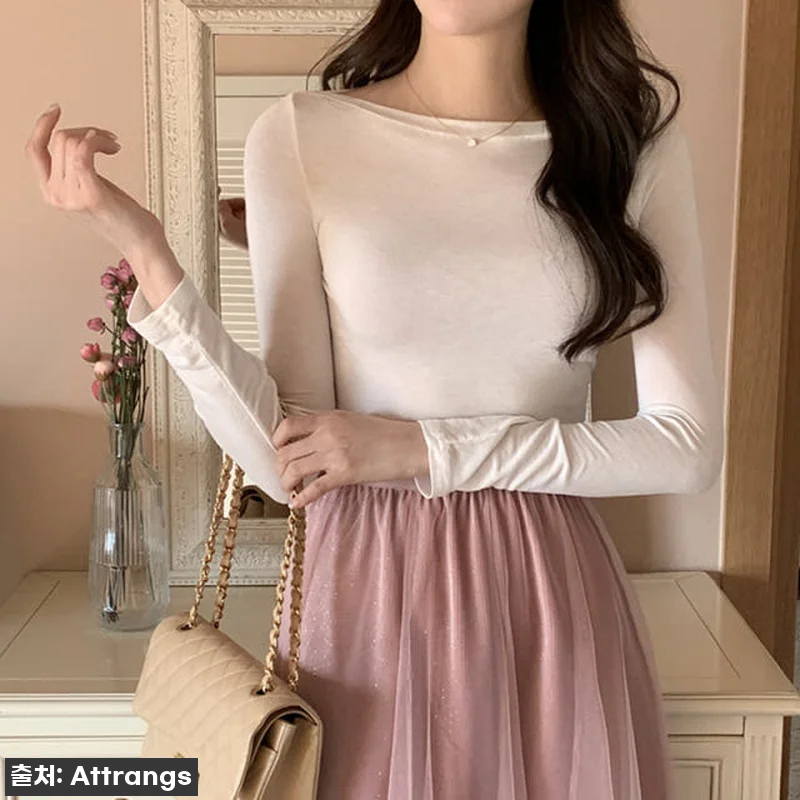 💖 찐후기! 코코리 보트넥 베이직 티 관련 이미지 5