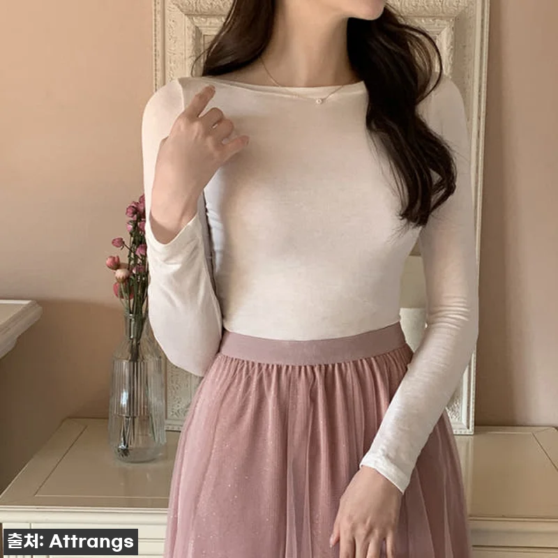 💖 찐후기! 코코리 보트넥 베이직 티 관련 이미지 7