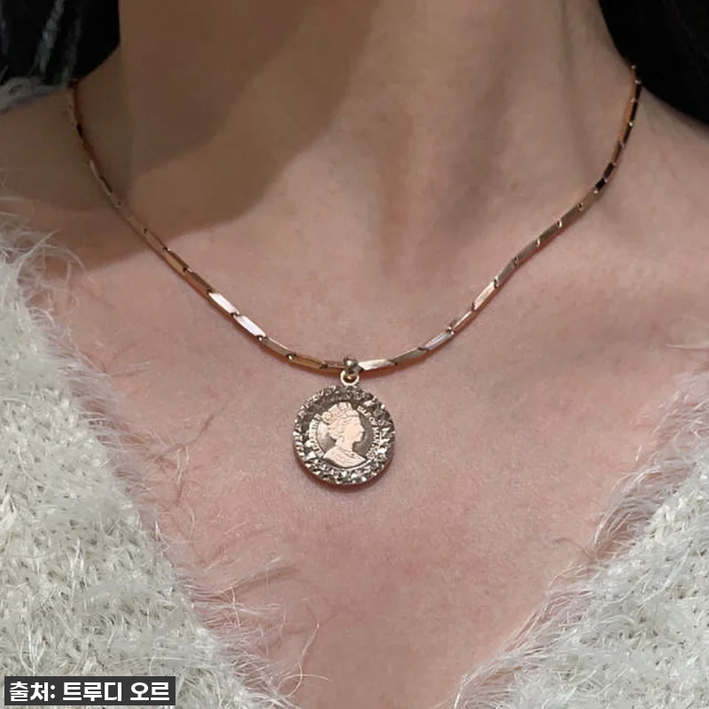 14K 18K 엘리자베스 코인 펜던트 관련 이미지 2