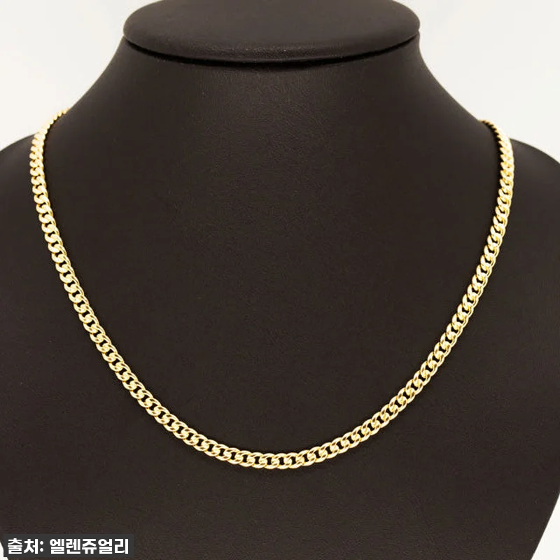 14k 18k 할로우 커브 체인 금 관련 이미지 2