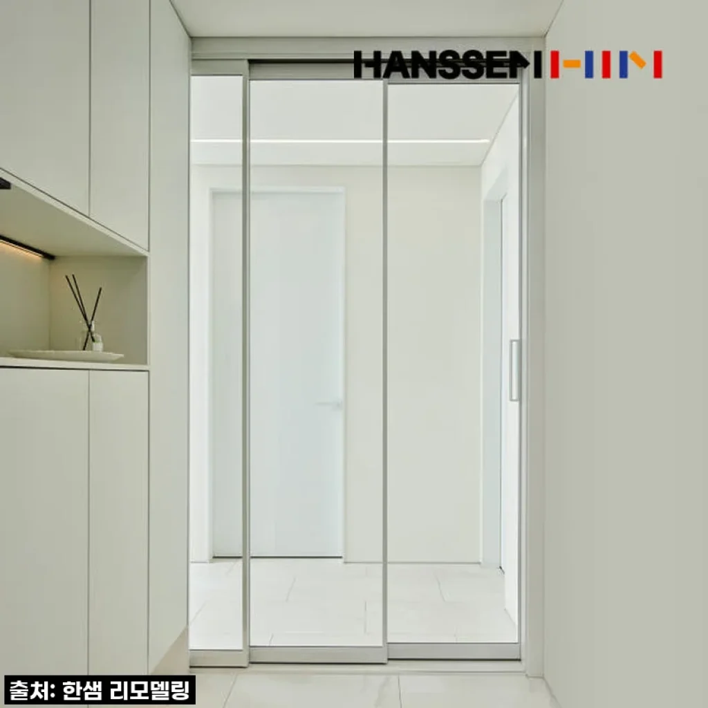한샘 라이트 3연동 중문 현관 리모델링