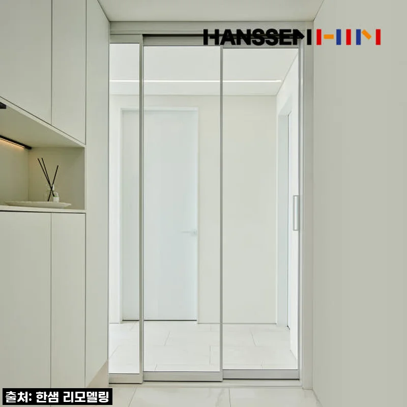 한샘 라이트 3연동 중문 현관 리모델링