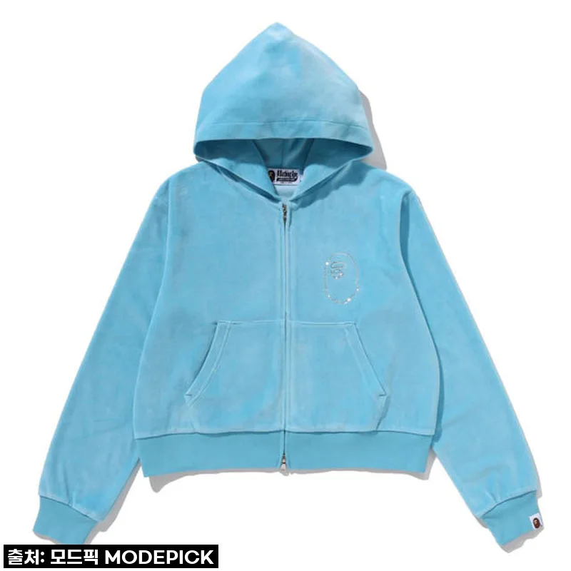 베이프 우먼즈 후드집업 CRYSTAL STONE APE HEAD VELOUR ZIP HOODIE 1L80-215-005, 직접 경험해본 솔직 후기!