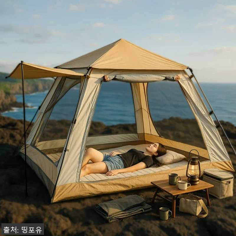 띵포유 5면개방 원터치텐트 사용후기 관련 이미지 1
