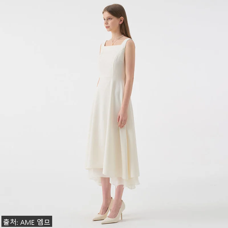 ARMIS Square neck Sleeveless Flared Dress_Ivory 사용 후기와 제품 소개 9 ARMIS Square neck Sl 관련 이미지 2