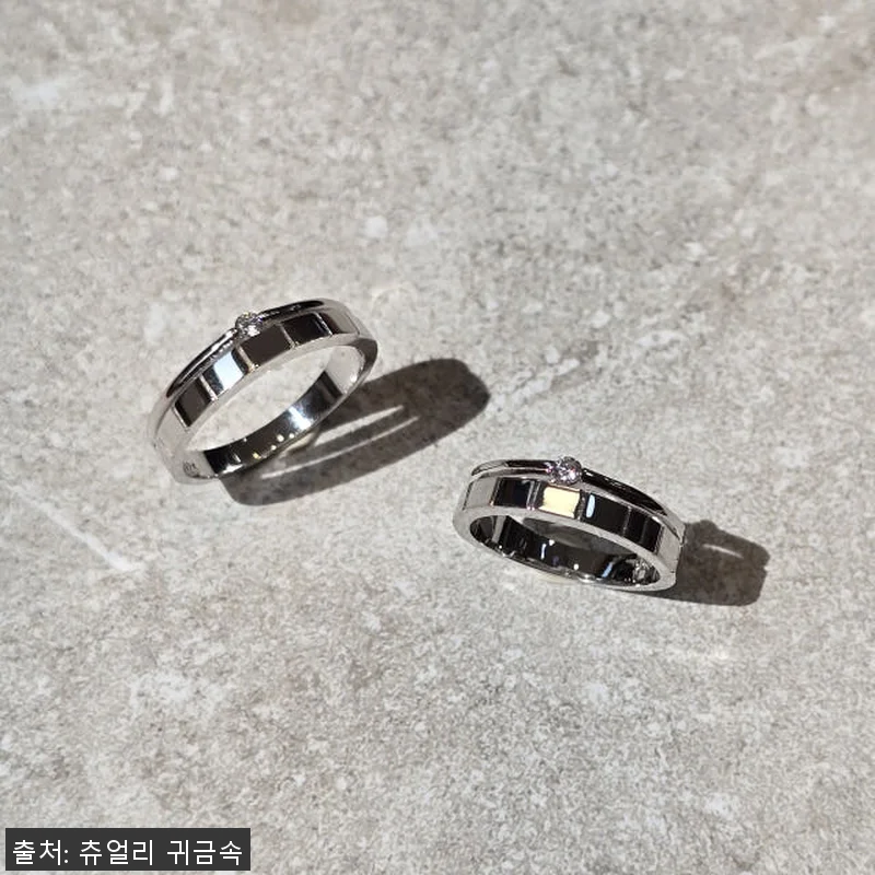 실버925 커플링 두줄 사각 커플반지 관련 이미지 3