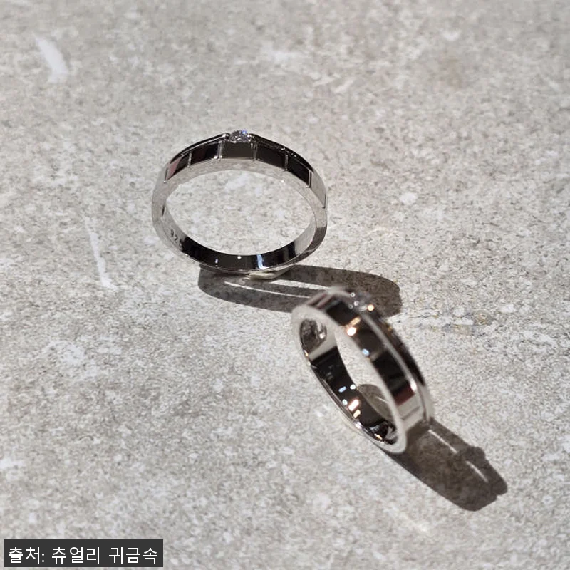 실버925 커플링 두줄 사각 커플반지 관련 이미지 6