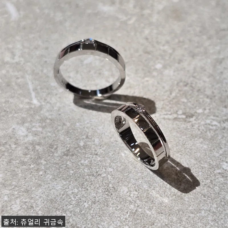 실버925 커플링 두줄 사각 커플반지 관련 이미지 7