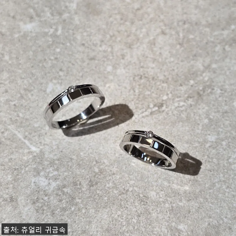 실버925 커플링 두줄 사각 커플반지 관련 이미지 8