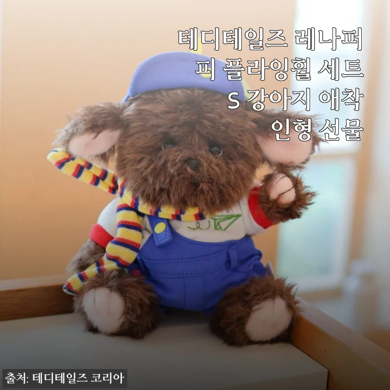 테디테일즈 레나퍼피 플라잉휠 세트 S, 우리 강아지 첫 애착인형으로 딱이에요!