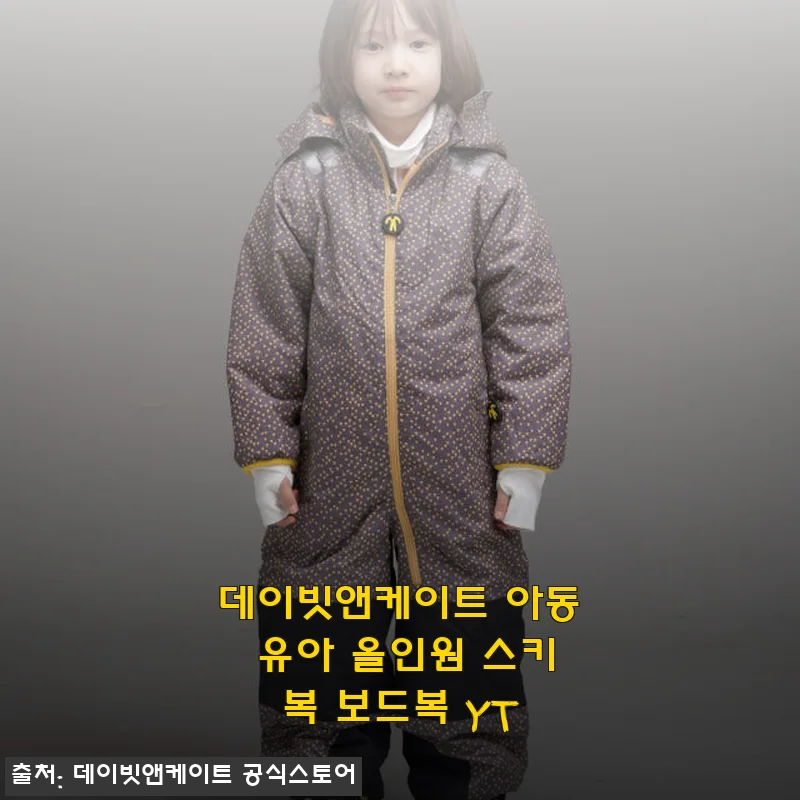 데이빗앤케이트 아동 유아 올인원 스키복 보드복 YT 사용후기