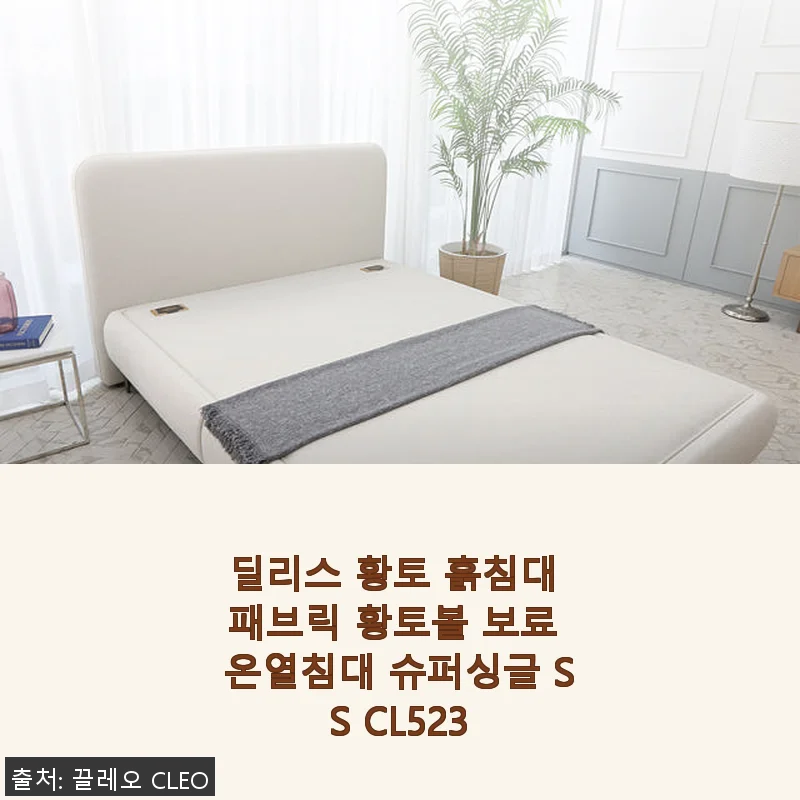 딜리스 황토 흙침대 슈퍼싱글 SS CL523 사용후기: 따뜻함과 편안함을 동시에