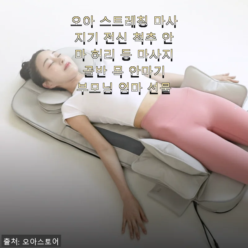 오아 스트레칭 마사지기 사용후기: 전신 척추와 목, 허리까지 집중 케어하는 홈 마사지기