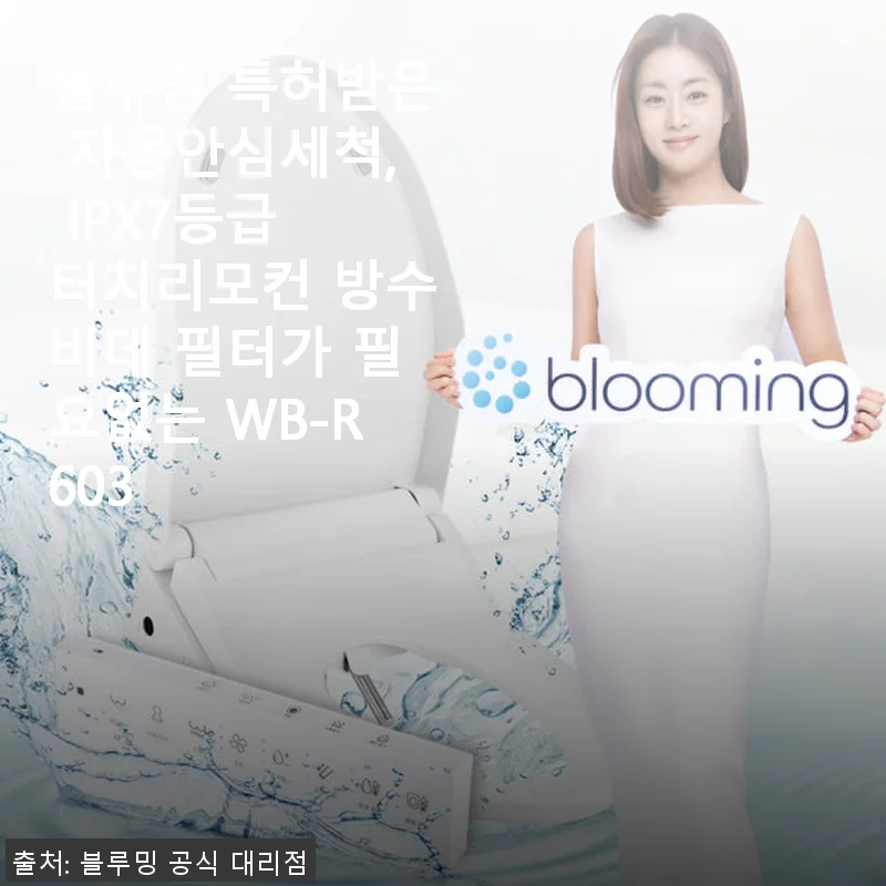 블루밍 WB-R603 비데 사용후기: 필터 없이 깨끗하고 방수 리모컨이 매력적인 선택