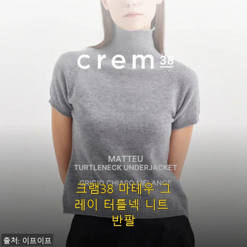 크램38 마테우 그레이 터틀넥 니트 반팔 사용 후기와 구매 경험