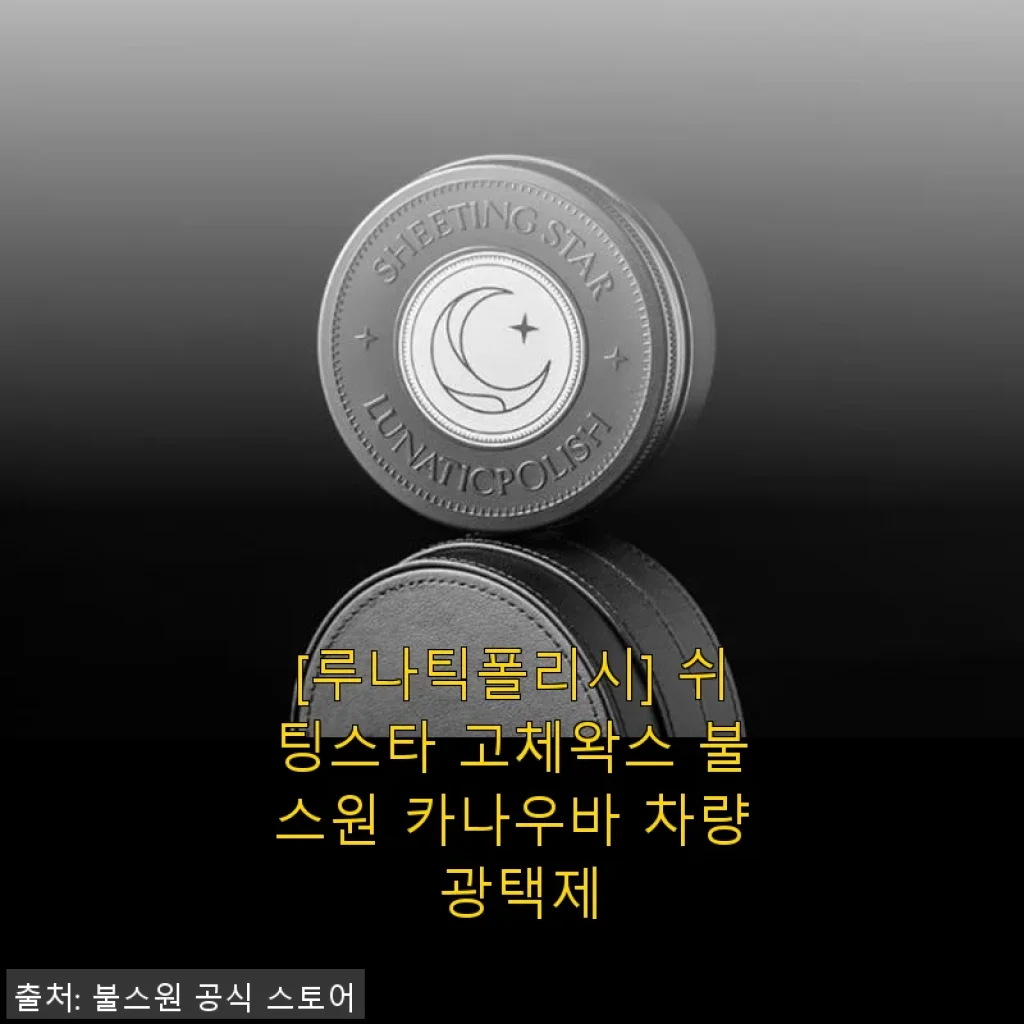 루나틱폴리시 쉬팅스타 고체왁스 사용 후기 - 고광택과 쉬운 작업성의 조화