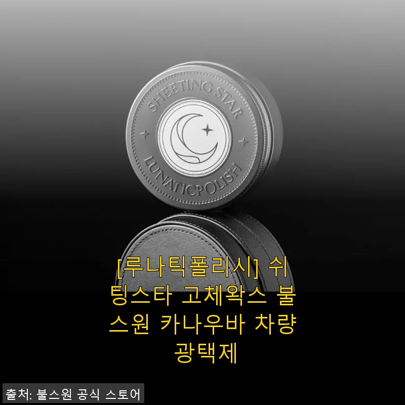 루나틱폴리시 쉬팅스타 고체왁스 사용 후기 - 고광택과 쉬운 작업성의 조화