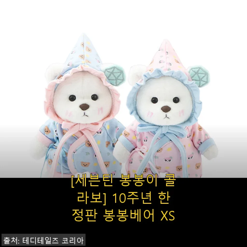 세븐틴 봉봉이 콜라보 10주년 한정판 봉봉베어 XS 사용후기