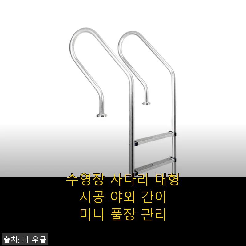수영장 사다리 대형 시공 야외 간이 미니 풀장 관리 후기