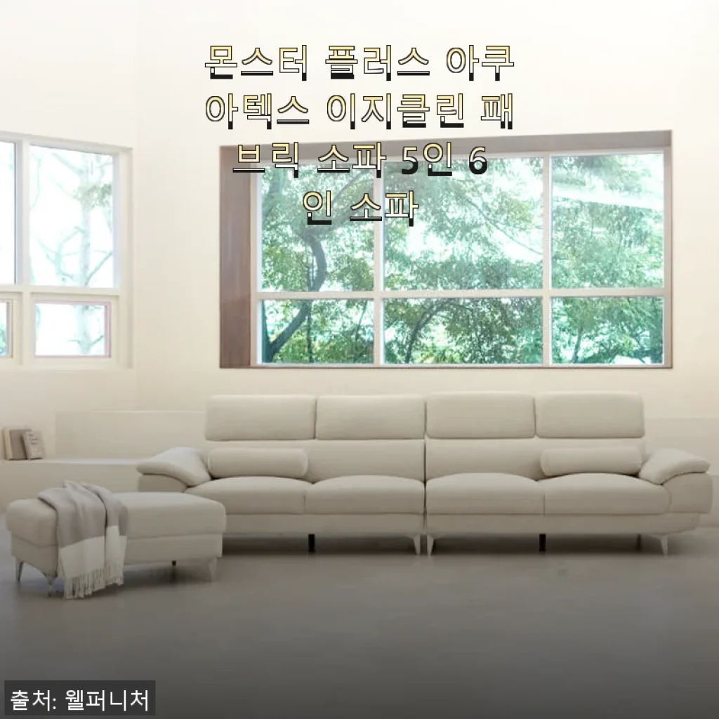 몬스터 플러스 아쿠아텍스 이지클린 패브릭 소파 5인용 사용후기