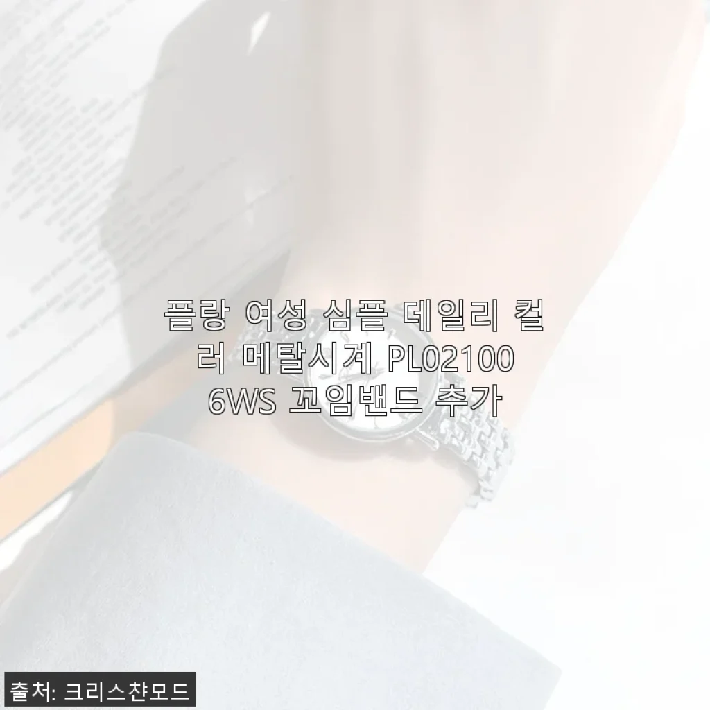 플랑 여성 심플 데일리 컬러 메탈시계 PL021006WS 꼬임밴드 사용후기