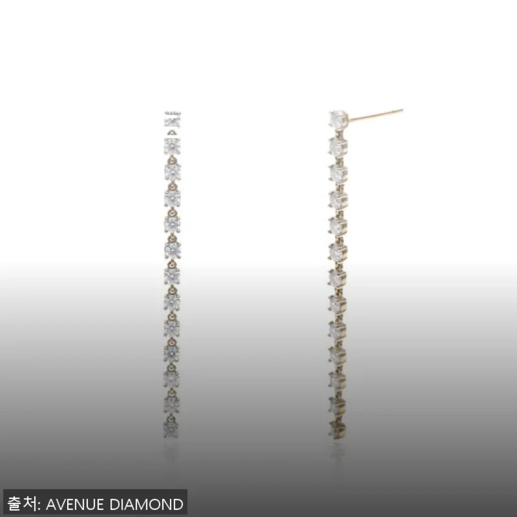 루나 14K 18K 롱 드롭 다이아몬드 귀걸이 사용후기