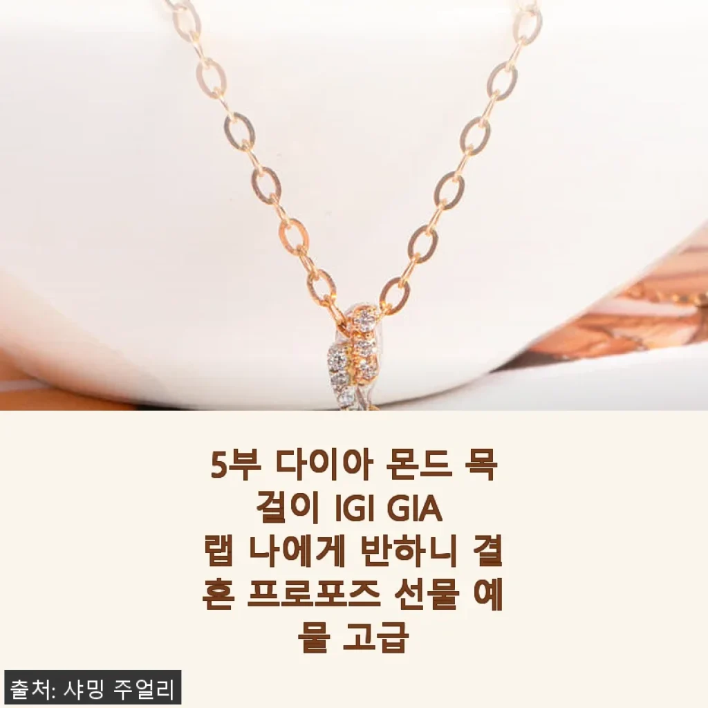 5부 다이아몬드 목걸이 IGI GIA 랩, 특별한 순간을 빛내준 최고의 선택