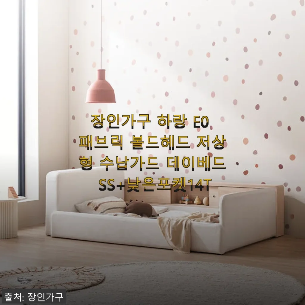 장인가구 하랑 E0 패브릭 볼드헤드 저상형 수납가드 데이베드 SS 사용후기