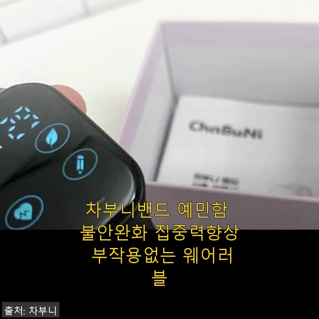 차부니밴드 사용후기: 예민함과 불안 완화, 집중력 향상에 도움된 웨어러블 제품