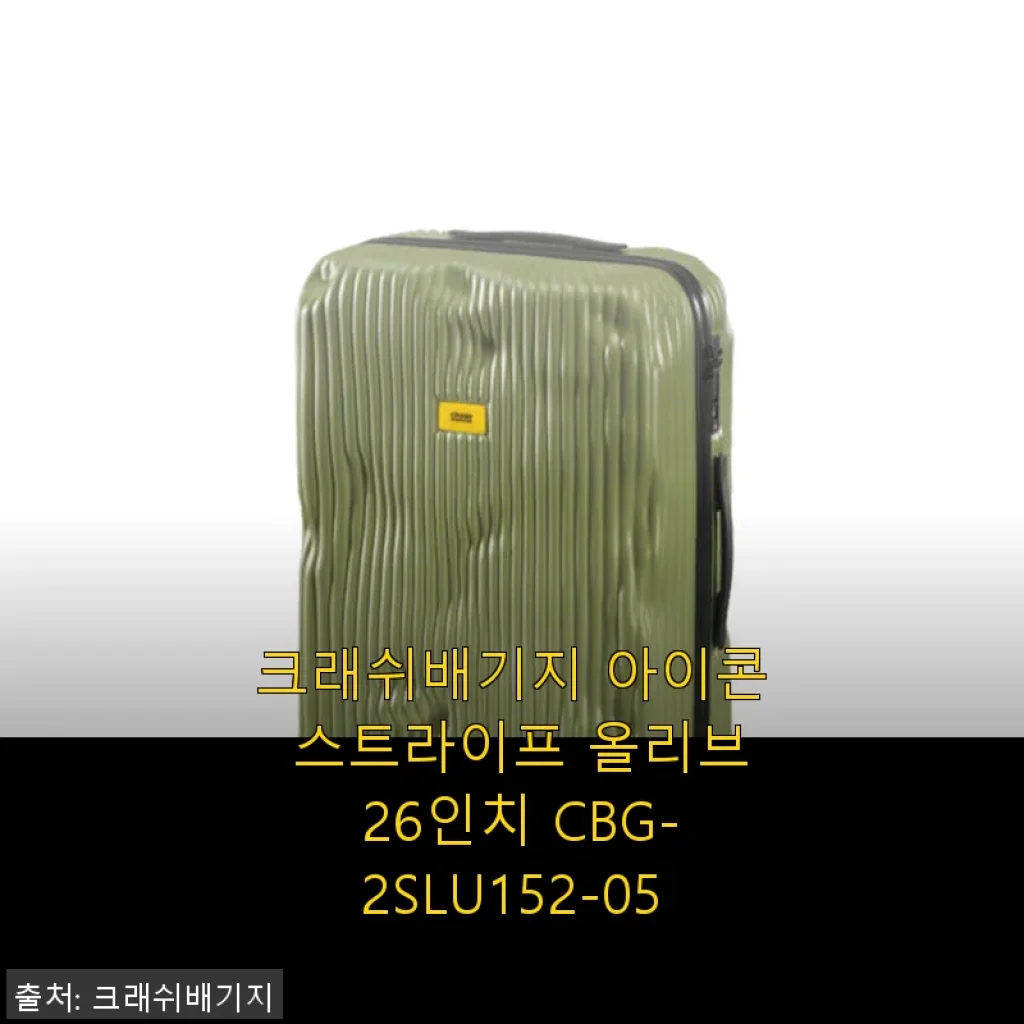 크래쉬배기지 아이콘 스트라이프 올리브 26인치 사용 후기와 매력 포인트