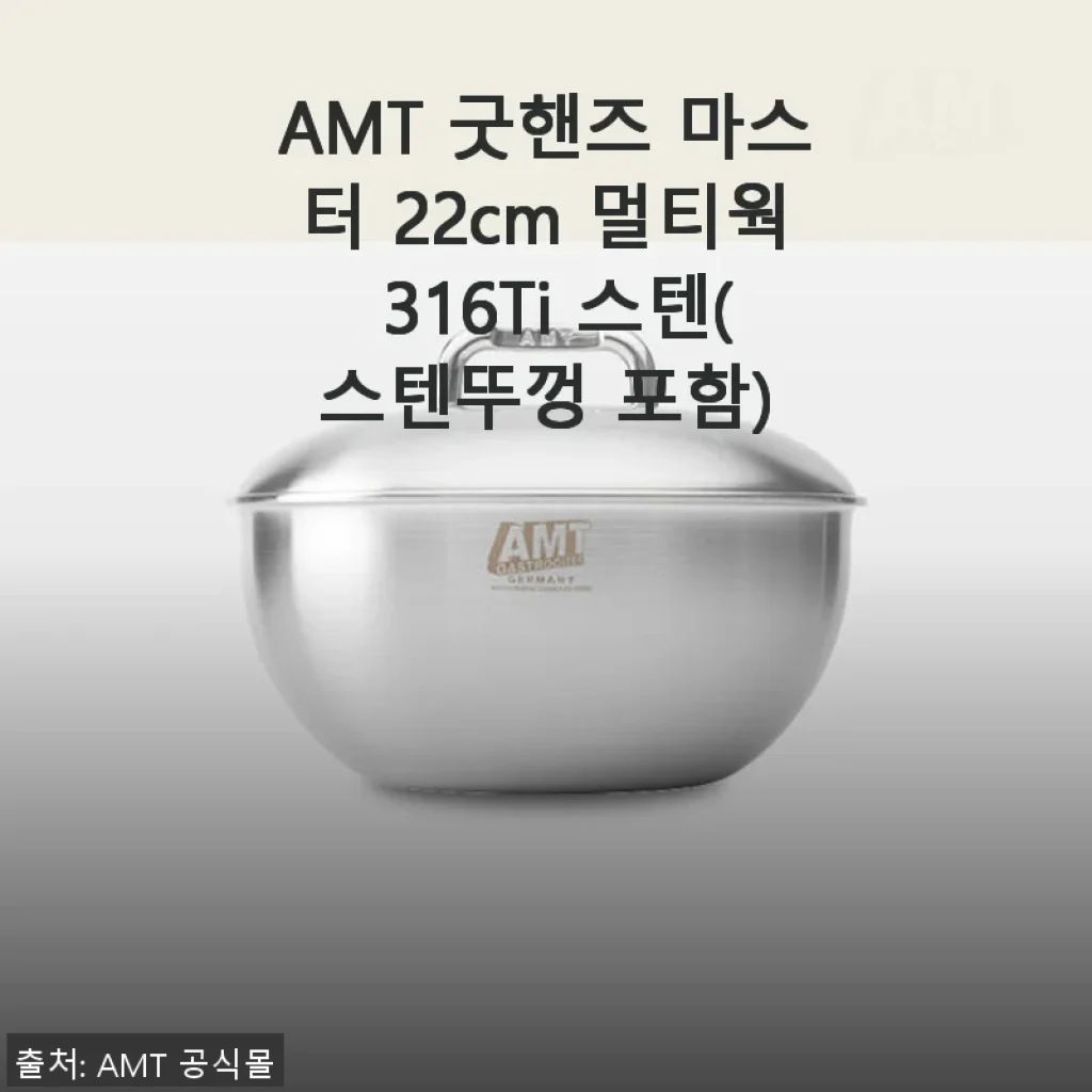 AMT 굿핸즈 마스터 22cm 멀티웍 316Ti 스텐 사용후기: 고급스러운 디자인과 뛰어난 내구성